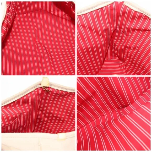 LOUIS VUITTON Antigua Hippo GM Tote Bag Beige Red M40032 LV Auth BA7007 - Picture 15 of 16